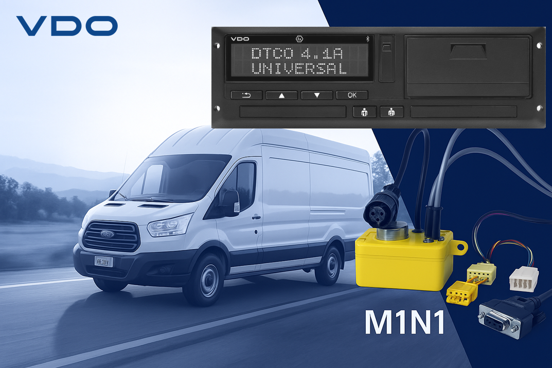 VDO Montaż tachografu do BUS + adapter M1N1