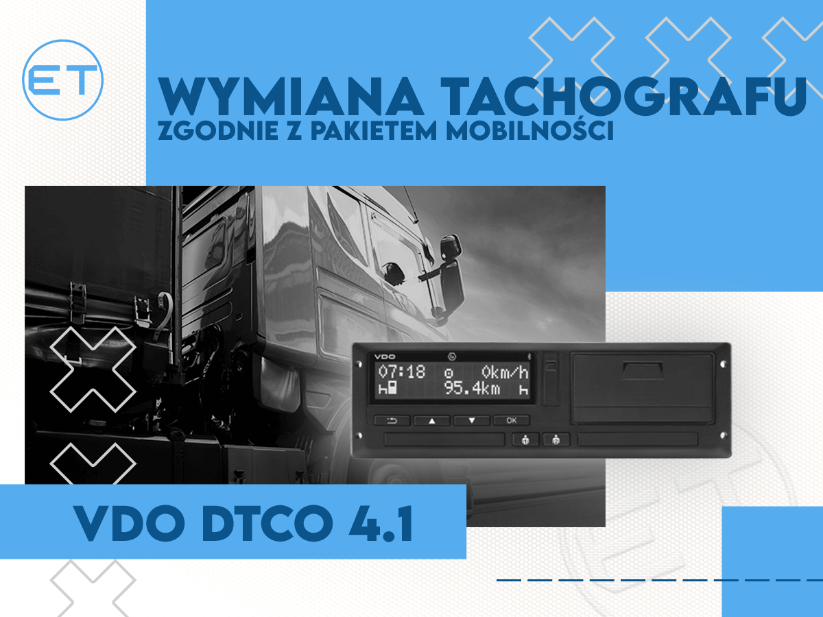 VDO Pakiet mobilności. Wymiana tachografu 12/24V